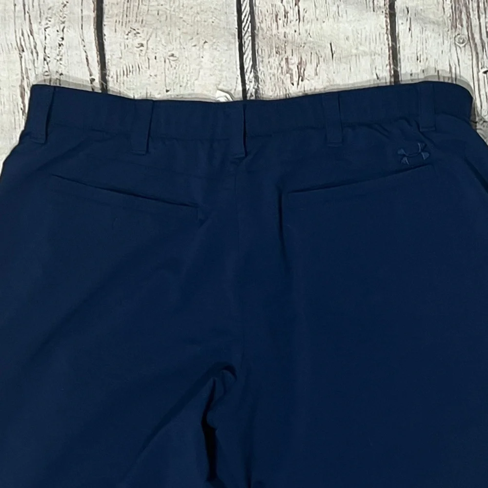 Under Armour Shorts Blue Golf Golfer Match Play Performance Athletic Outdoor